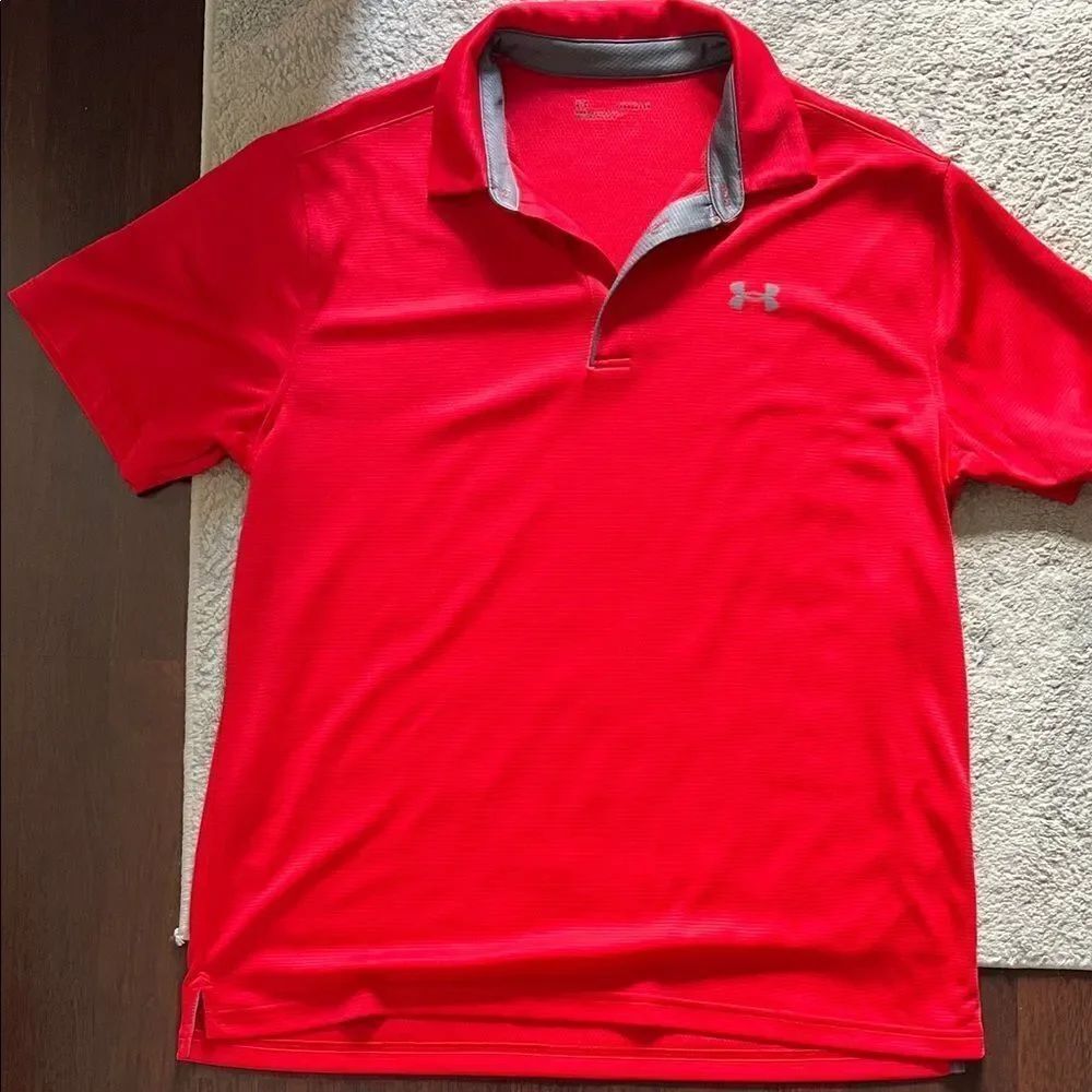 Under Armour Men's Bright Red Polo Shirt